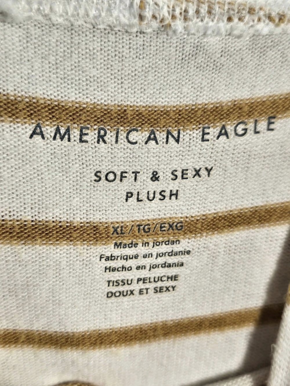 American Eagle Soft & Sexy Plush Striped Cowl Neck Top XL - Picture 4 of 13